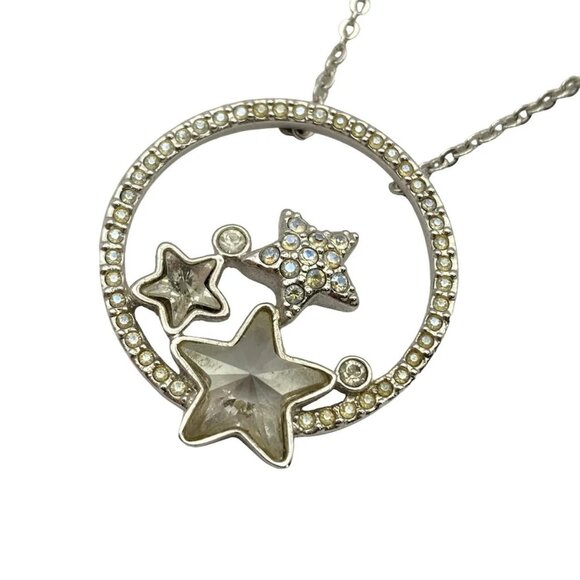 Auth SWAROVSKI - Silver Hardware Swarovski Crystal Necklace - Picture 1 of 4